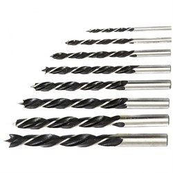 Набор сверл по дереву, 3-4-5-6-7-8-9-10 мм, 8 шт, цилиндрический хвостовик Сибртех 702225 - фото 733069