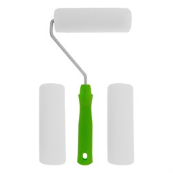 Валик "Поролон" с ручкой и 2 шубки 140 мм, D 42 мм, D ручки 6 мм Сибртех 80450 - фото 733389