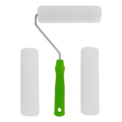 Валик "Поролон" с ручкой и 2 шубки 180 мм, D 42 мм D ручки 6 мм Сибртех 80452 - фото 733395