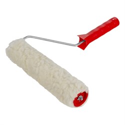 Валик "Натуральный мех", в сборе, 250 мм, D 48 мм, D ручки 6 мм, крепление шплинтом Сибртех 80164 - фото 733474