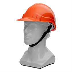 Каска защитная из ударопрочной пластмассы, оранжевая Сибртех 89113 - фото 733841