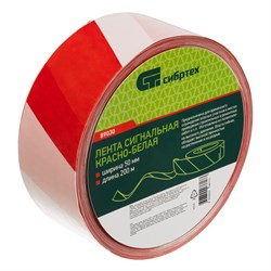 Лента сигнальная, 50 мм х 200 м Сибртех 89030 - фото 734320