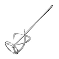 Насадка для миксера, для легких растворов, 140 х 590 мм, оцинкованная, хвостовик резьба М14 Сибртех 848987 - фото 735661