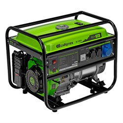 Генератор бензиновый БС-8000, 6,6 кВт, 230В, четырехтактный, 25 л, ручной стартер Сибртех 94547 - фото 735956