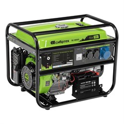 Генератор бензиновый БС-8000Э, 6,6 кВт, 230В, четырехтактный, 25 л, электростартер Сибртех 94549 - фото 736015