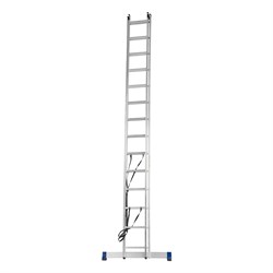 Лестница, 2 х 14 ступеней, алюминиевая, двухсекционная, Сибртех 97914 - фото 737075