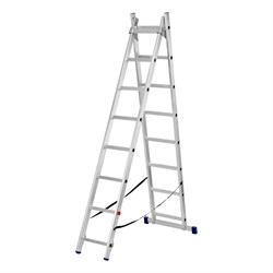 Лестница, 2 х 8 ступеней, алюминиевая, двухсекционная, Сибртех 97908 - фото 737096