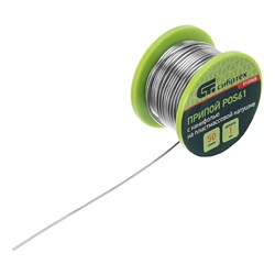 Припой с канифолью, D 1 мм, 50 г, POS61, на пластмассовой катушке Сибртех 913365 - фото 737339