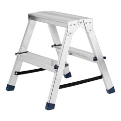Стремянка двусторонняя 2 ступени, алюминиевая, Сибртех 97922 - фото 737836