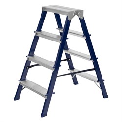 Стремянка двусторонняя 4 ступени, стальная, Сибртех 97934 - фото 737901