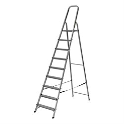 Стремянка, 9 ступеней, алюминиевая, Сибртех 97719 - фото 737958