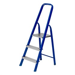 Стремянка, 3 ступени, стальной профиль, алюминиевые ступени Сибртех 97953 - фото 737980