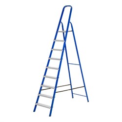 Стремянка, 9 ступеней, стальной профиль, алюминиевые ступени Сибртех 97959 - фото 738043