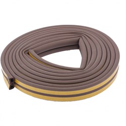 Уплотнитель, 12 м, профиль "D", коричневый Сибртех 93937 - фото 738262