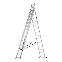 Лестница, 3 х 14 ступеней, алюминиевая, трехсекционная, Сибртех 97824 - фото 738602