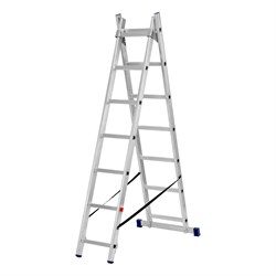 Алюминиевая двухсекционная лестница Сибртех 2х7 ступеней 97907 - фото 738645