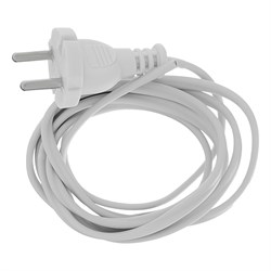 Шнур электрический соединительный, для настольной лампы, 1.7 м, 120 Вт, белый, тип V-1 Сибртех 96010 - фото 739115