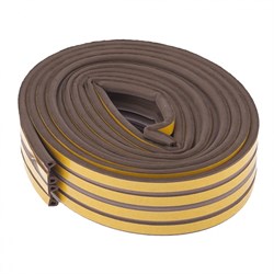 Уплотнитель, 12 м, профиль "P", коричневый Сибртех 93946 - фото 739121