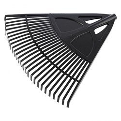 Грабли веерные пластиковые, 620 мм, 27 плоских зубьев, без черенка, Сибртех 61715 - фото 739210