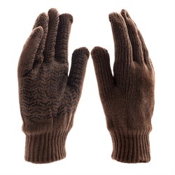 Перчатки трикотажные, двойные, полушерстяные, с ПВХ покрытием, Сибртех 68634 - фото 739234