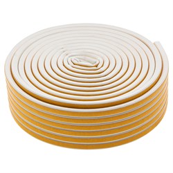 Уплотнитель резиновый, 24 м, профиль "D", белый Сибртех 88903 - фото 739418