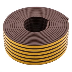 Уплотнитель резиновый, 24 м, профиль "E", коричневый Сибртех 88906 - фото 739451