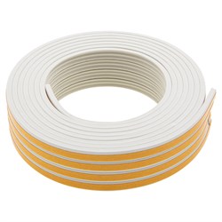 Уплотнитель резиновый, 12 м, профиль "E", белый Сибртех 88911 - фото 739506