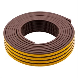 Уплотнитель резиновый, 12 м, профиль "E", коричневый Сибртех 88912 - фото 739517