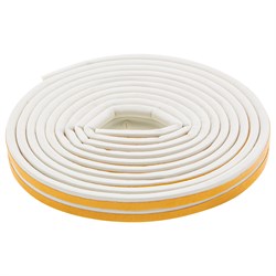 Уплотнитель резиновый, 6 м, профиль "P", белый Сибртех 88913 - фото 739528