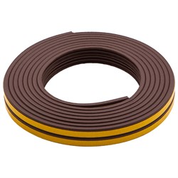 Уплотнитель резиновый, 6 м, профиль "E", коричневый Сибртех 88914 - фото 739539