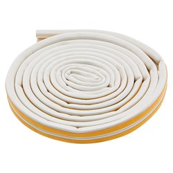 Уплотнитель резиновый, 6 м, профиль "D", белый Сибртех 88915 - фото 739550