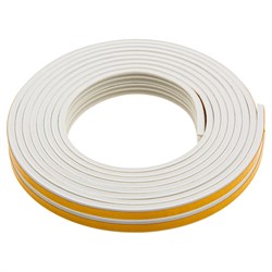 Уплотнитель резиновый, 6 м, профиль "E", белый Сибртех 88917 - фото 739572