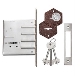 Замок врезной ЗВ-3, сувальдный Сибртех 91668 - фото 740872