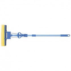 Швабра отжимная 115 см, губка PVA 27 x 5.5 x 6 см, телескопическая рукоятка, голубая Elfe 93516 - фото 741943