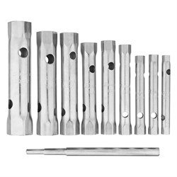 Набор ключей трубчатых торцевых, 6 - 22 мм, вороток, оцинкованные, 9 шт. Sparta 137525 - фото 748397