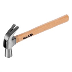 Молоток-гвоздодер, 450 г, боек 27 мм, деревянная рукоятка Sparta 104205 - фото 748661