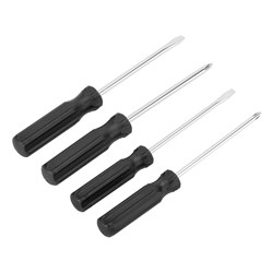 Набор отверток 4 шт, SL5 x 100.6 x 100, PH1 x 100, 2 x 100, углеродистая сталь, пластиковая рукоятка Sparta 13220 - фото 748797