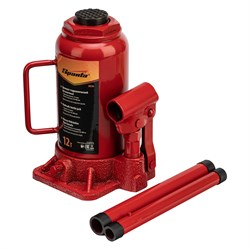 Домкрат гидравлический бутылочный, 12 т, h подъема 210-400 мм Sparta 50326 - фото 750589