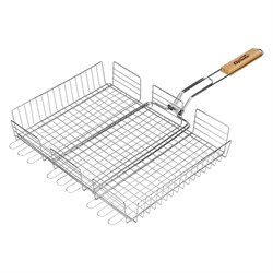 Решетка-гриль 300 х 400 х 65 мм, объемная, хромированная Sparta 69561 - фото 751191