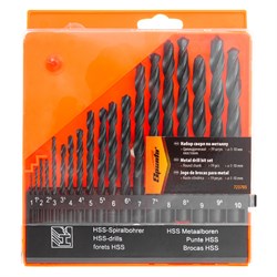 Набор сверл по металлу, 1-10 мм, (через 0.5 мм) HSS 19 шт, пластиковый бокс, цилиндрический хвостовиковик Sparta 723705 - фото 751870