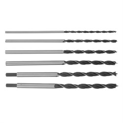 Набор сверл по дереву, 6-8-10-12-13-14 мм, L 300 мм, 6 шт, цилиндрический хвостовик Sparta 702305 - фото 751928