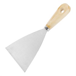 Шпательная лопатка из углеродистой стали, 100 мм, деревянная ручка Sparta 852185 - фото 752417
