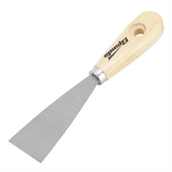Шпательная лопатка из углеродистой стали, 40 мм, деревянная ручка Sparta 852065 - фото 752421