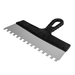 Шпатель из нержавеющей стали, 300 мм, зуб 10 х 10 мм, пластмассовая ручка Sparta 85130 - фото 752486
