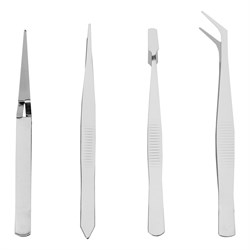 Набор пинцетов из нержавеющей стали, 4 шт, Sparta 914845 - фото 752959