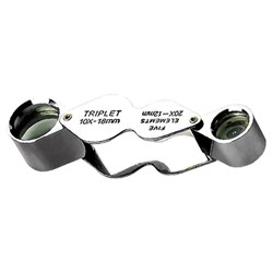 Лупа складная 10-ти и 20-кратная, D 18 мм, D 12 мм Sparta 913815 - фото 753277