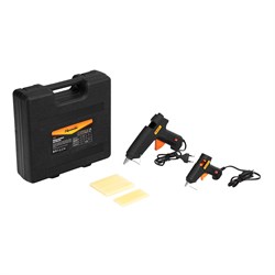 Набор клеевых пистолетов в кейсе, 7/11 мм, 20/100 Вт, 3/8 г/мин, выключатель Sparta 93038 - фото 753290