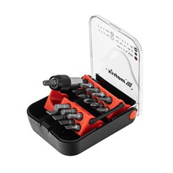 Набор бит, адаптер для бит, сталь S2, 18 предметов, пластиковый кейс Matrix 11316 - фото 753756