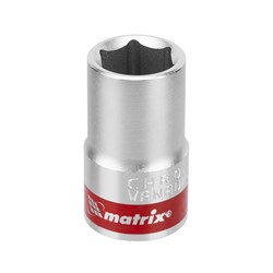 Головка торцевая, 14 мм, шестигранная, CrV, под квадрат 1/2, хромированная Matrix 13114 - фото 754047