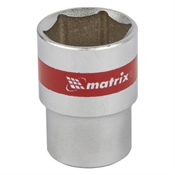 Головка торцевая, 21 мм, шестигранная, CrV, под квадрат 1/2, хромированная Matrix 13121 - фото 754098